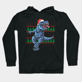 Dinosaur Ugly Christmas Sweater Hoodie